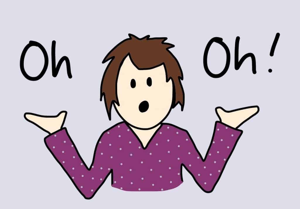 Woman saying oh-oh