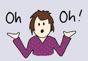 Woman saying oh-oh
