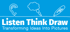 Listen Think Draw Logo